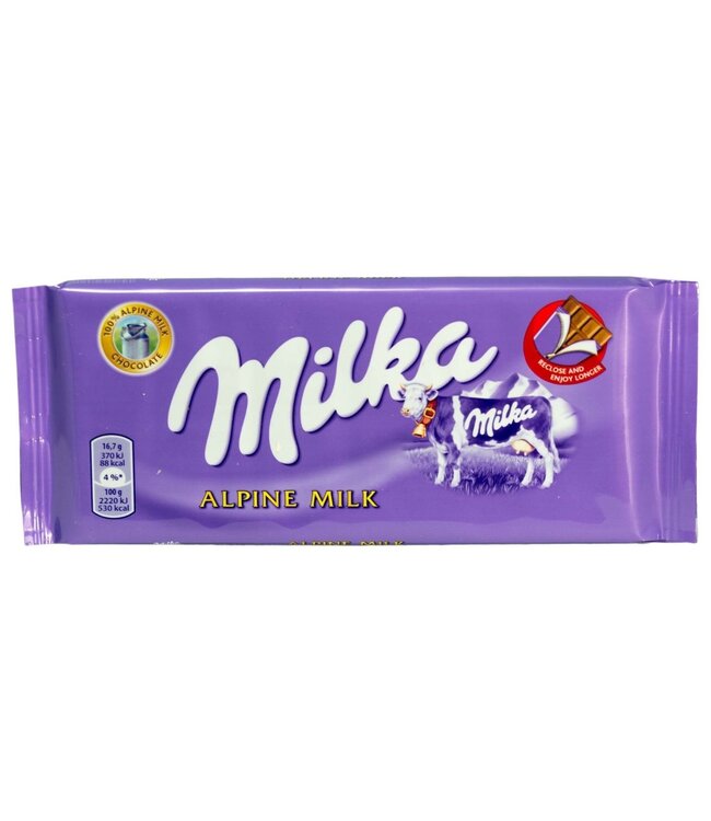 Milka Alpine Milk Chocolate 90g