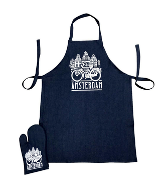 Amsterdam Apron & Oven Set - Black