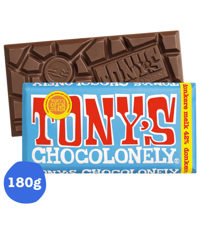 Tony's Chocolonely 42% Dark  Milk Chocolate