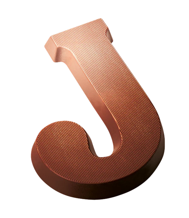 DeHeer Milk Chocolate Letter 65g J