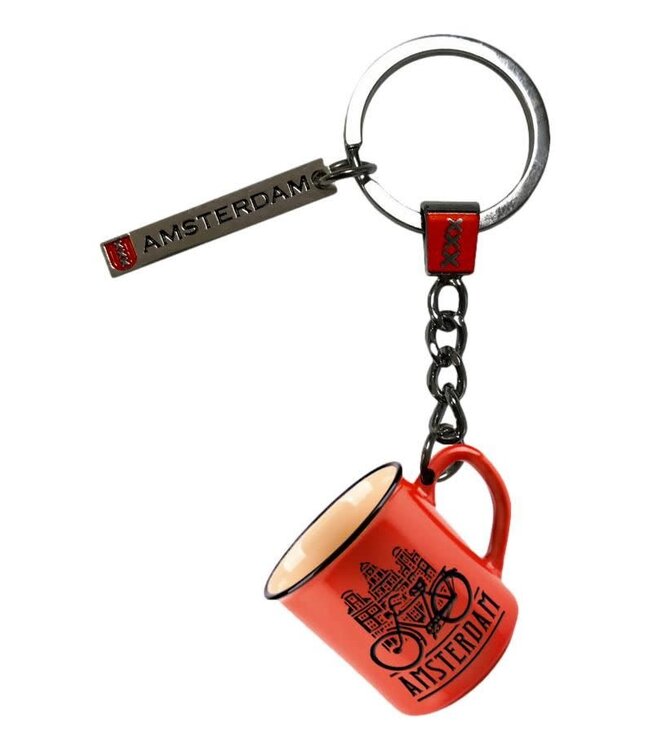 Red Mini Camp Mug Keychain