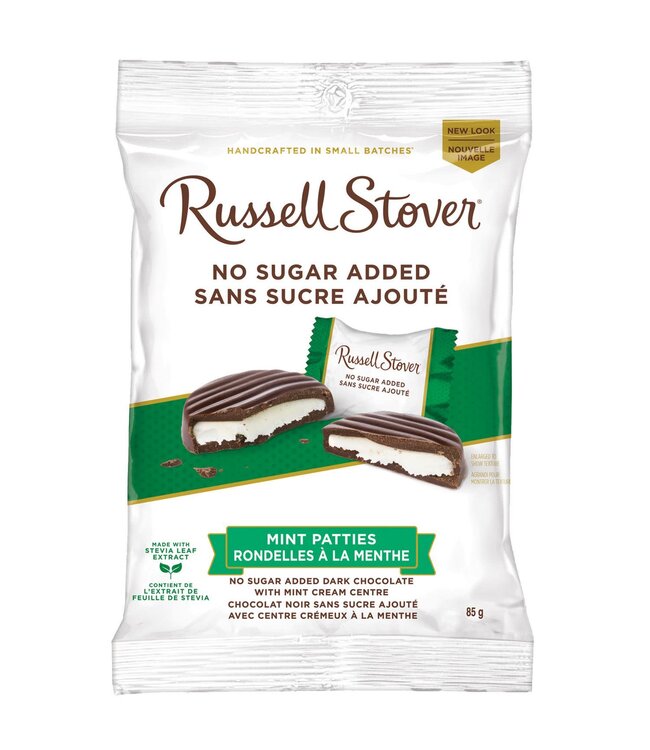 Russell Stover Chocolate Covered Mint Patties No Sugar Added