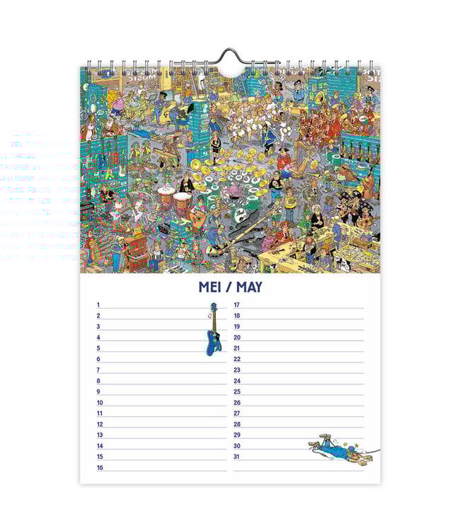 Jan Van Haasteren Perpetual Birthday Calendar  (25H x 18W cm)