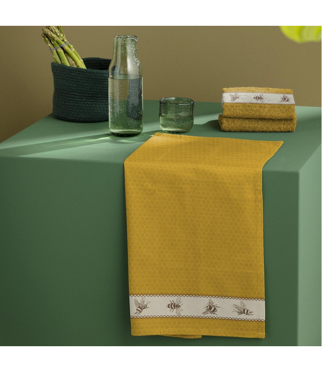 TEA Towel Yellow Bees DDDDD
