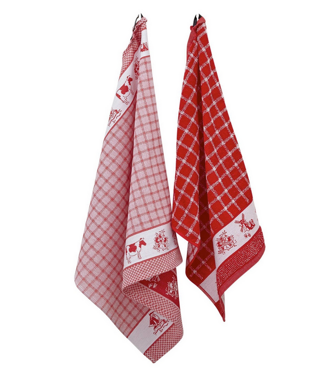 TEA Towel  Dutchie Red DDDDD