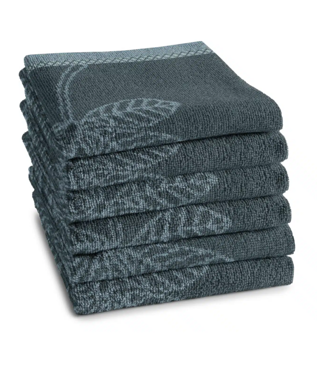 Hand Towel Leaves Atlantic Blue DDDDD