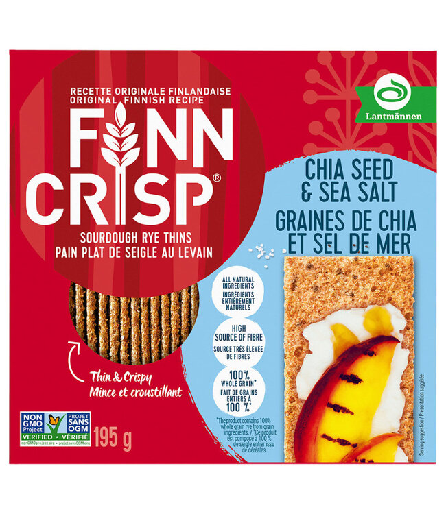 Finn Crisp Chia Sea Salt Rye Crispbread