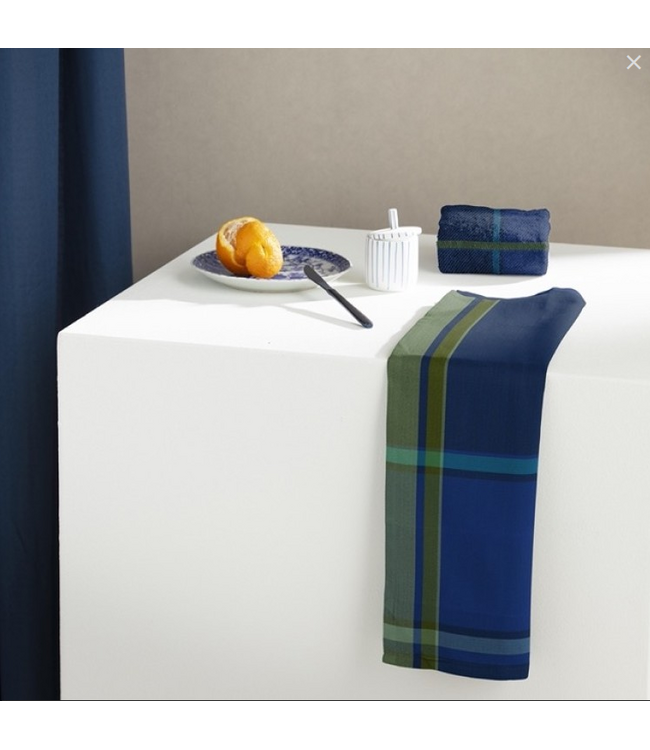 Hand Towel Madras Blue DDDDD