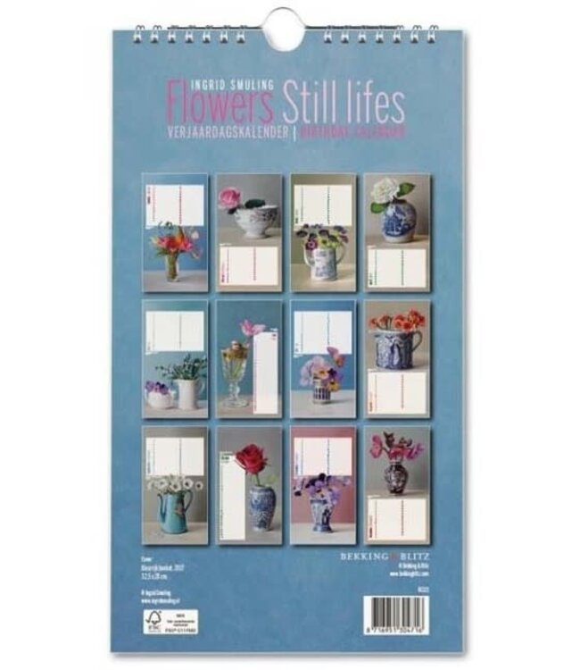 Flowers Still Lifes Perpetual Birthday Calendar