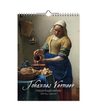 Johannes Vermeer Perpetual Birthday Calendar ( 30H x 21W cm))