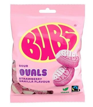 Bubs Strawberry Vanilla Sour Ovals 90g