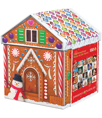 Gingerbread House Tin Puzzle 550pc