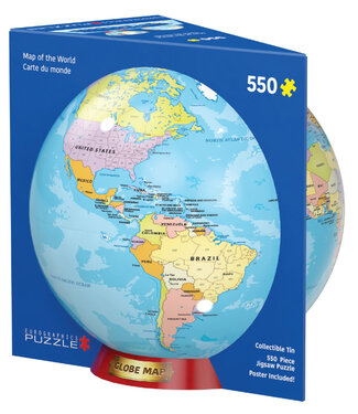 Map of the World Tin Puzzle 550pc
