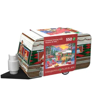 Christmas Camping Trailer  Tin Puzzle 550pc