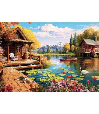 Cottage by the Lake Cognitive Puzzle 24pc