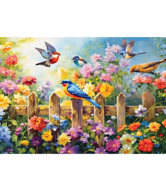 Playful Garden Birds Cognitive Puzzle 24pc