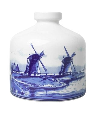 Delft Blue Windmill Vase - 13cm