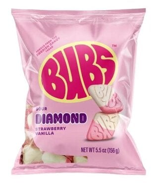 Bubs Strawberry Vanilla Sour Diamonds 156g