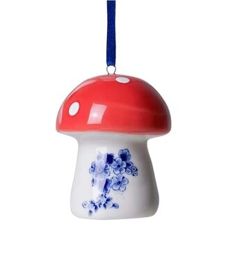 Mushroom - Delft Blue Christmas Ornament