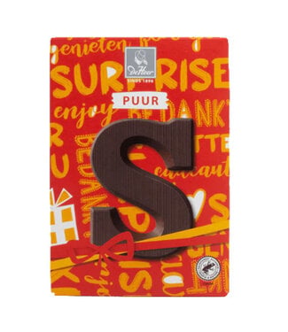 DeHeer Dark Chocolate Letter 65g S