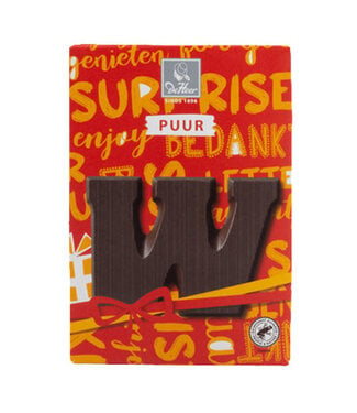 DeHeer Dark Chocolate Letter 65g W
