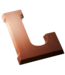 DeHeer Dark Chocolate Letter 65g L