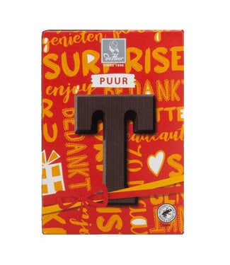 DeHeer Dark Chocolate Letter 65g T