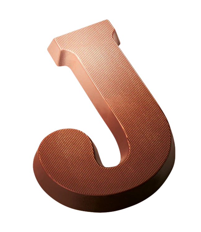 DeHeer Dark Chocolate Letter 65g J