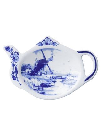 Delft Blue Windmill Tea Bag Holder-Ceramic