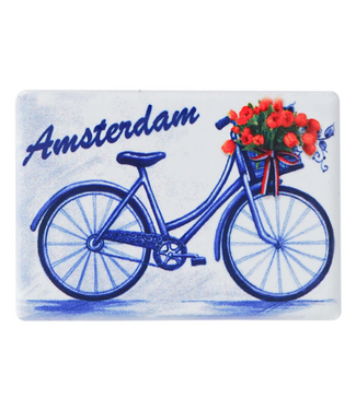 Delft Blue Amsterdam Bike Magnet