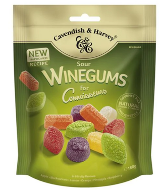 Cavendish & Harvey Sour Winegums 180g