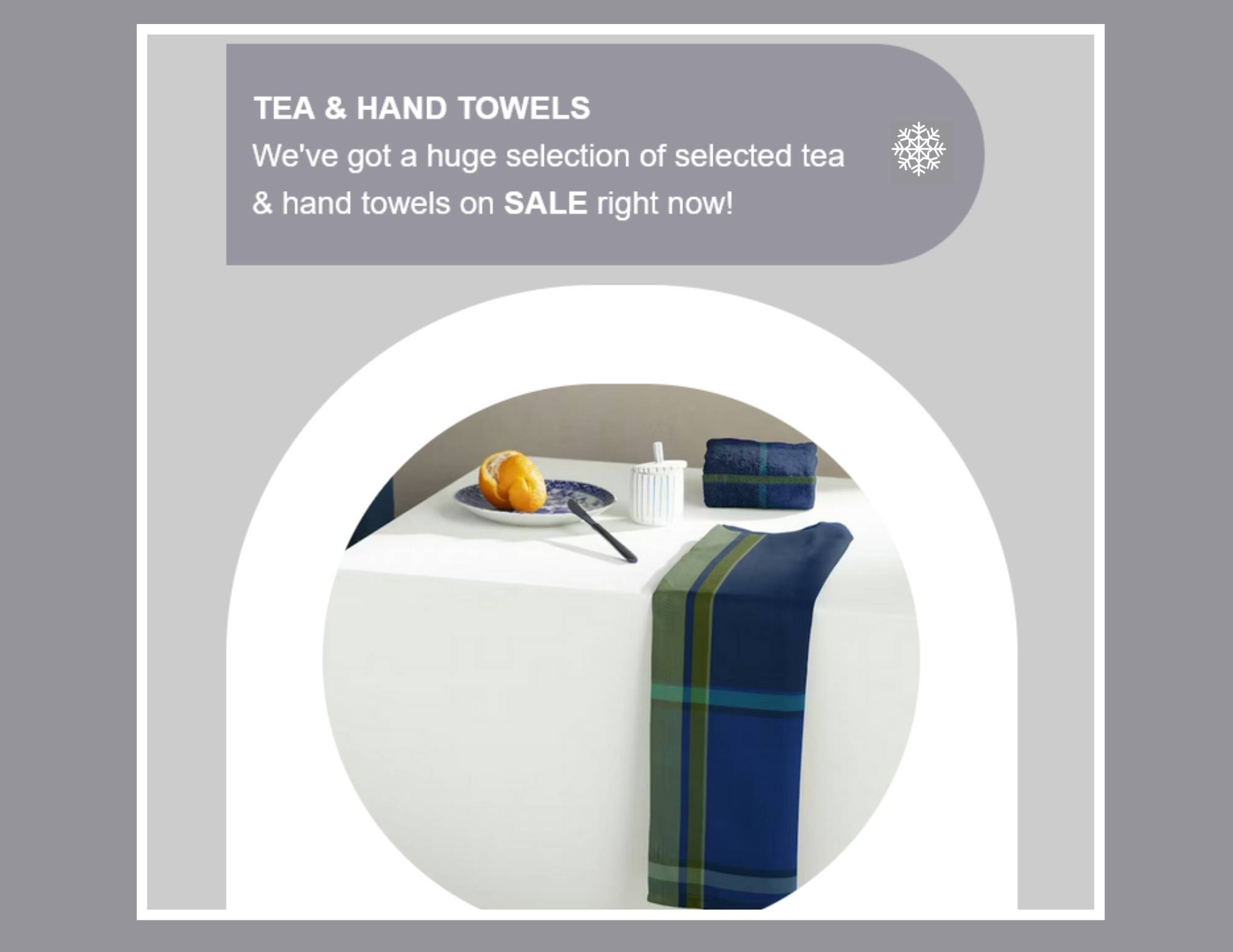 TEA & HAND TOWEL CHRISTMAS SALE