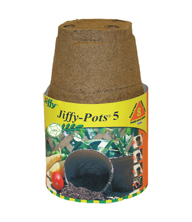 Jiffy Pots 5" Round, 8 pack - Single