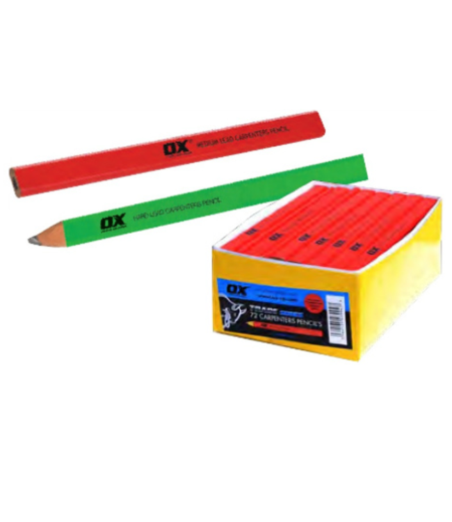OX Trade Carpenters Pencils - Medium / Red
