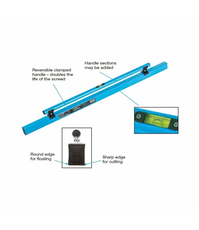 OX Pro Clamped Handle Screed With Vial