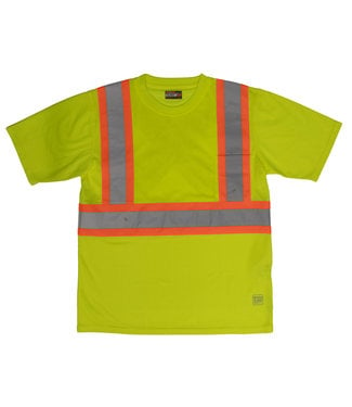 Tough Duck Tough Duck S/S Safety T-Shirt w/Pocket - Fluorescent Green