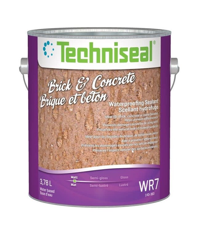 Techniseal Brick & Concrete Water-Repellent Sealant, (WR7), Matt Finish, Water-Based