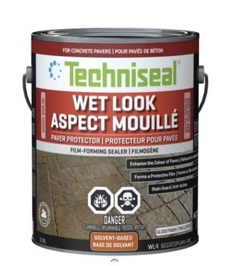 Techniseal Techniseal Wet Look Paver Protector  (WL4), Gloss Finish Solvent-Based