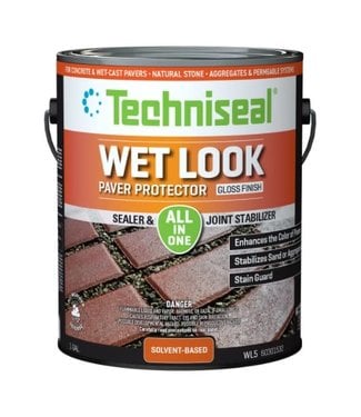 Techniseal Techniseal Wet Look Recoater Paver Protector  (WL5), Gloss Finish Solvent-Based