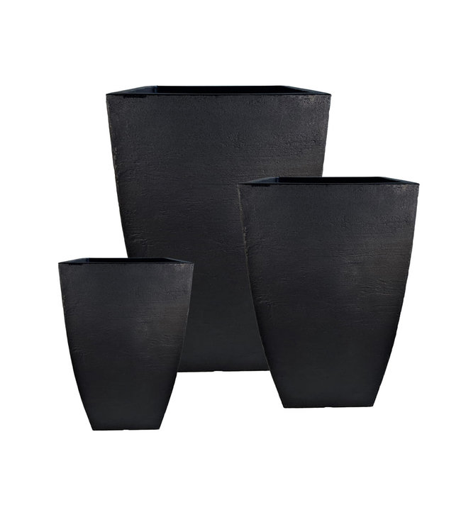 Modern Square Planter - Black