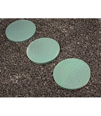 Livingstone Rubber Landscape Stepping Stones 14" Round Green
