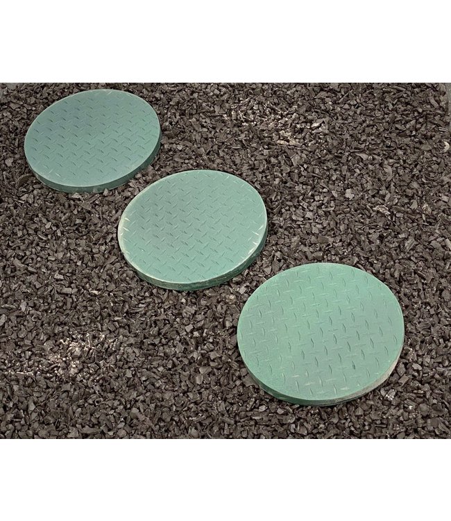 Rubber Landscape Stepping Stones 14" Round Green
