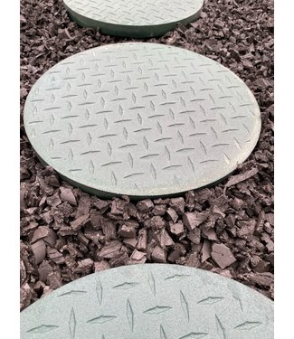 Livingstone Rubber Landscape Stepping Stones 14" Round Grey