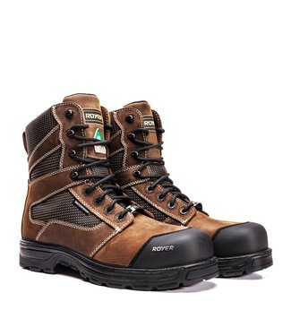 Royer Boots Royer 8" AGILITY™ Metal-Free Boot, Waterproof, Brown