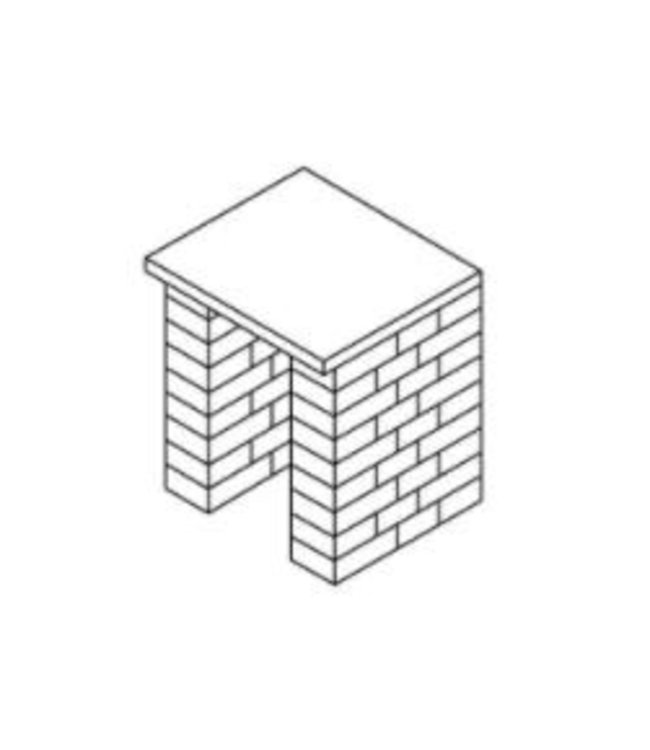 Barkman Quarry Stone Compact Fireplace Wood Storage Kit (38 x 32 x 28) Sierra Grey with Charcoal Accent