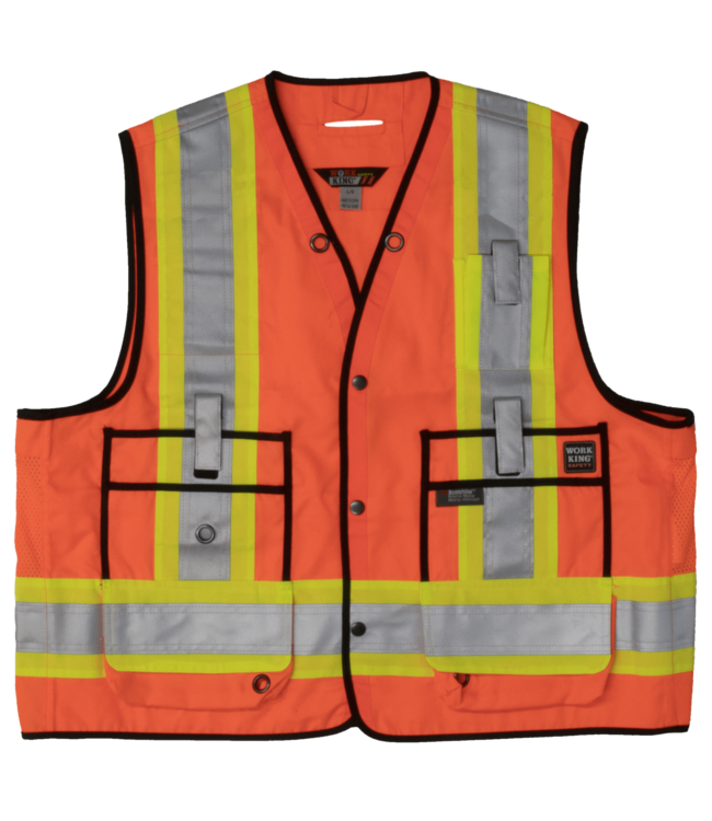 Tough Duck Surveyor Safety Vest - Fluorescent Orange