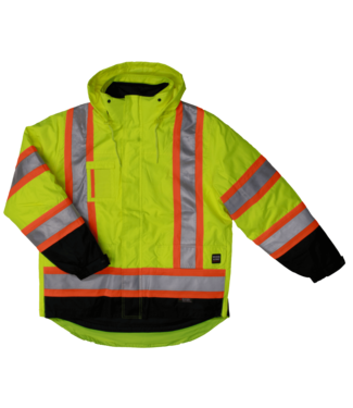 Tough Duck Tough Duck 5-in-1 Safety Jacket - Fluorescent Green