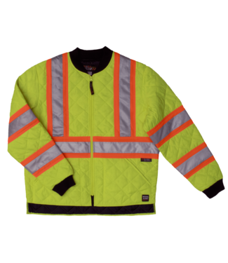 Tough Duck Tough Duck Quilted Safety Jacket - Fluorescent Green