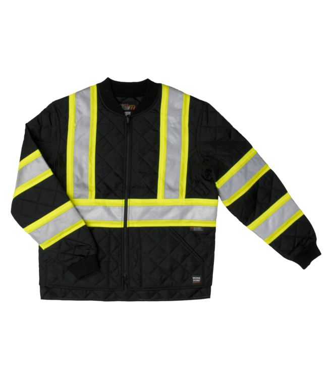 Tough Duck Quilted Safety Jacket - Black