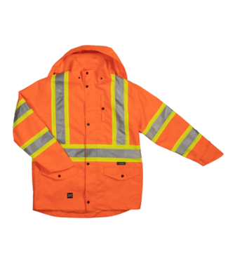 Tough Duck Tough Duck Safety Rain Jacket (SJ35) - Fluorescent Orange